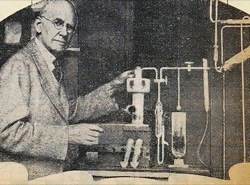 Professor Morris Travers in the lab