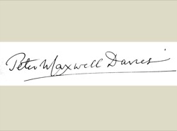 Peter Maxwell Davies' signature