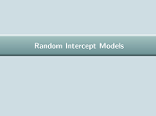Random Intercept presentation slides