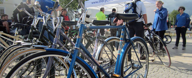 Bikes at community cycle event 650 x 265 px wide for lead in image