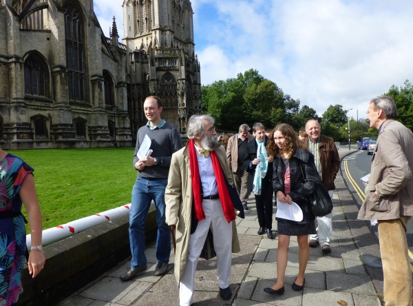 Delegates outside St. Mary Redcliffe