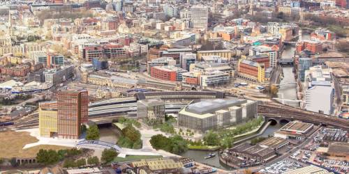 Aerial view of Temple Quarter Enterprise Campus, Bristol