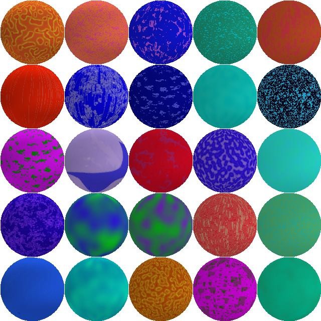 camouflage (coloured circles)