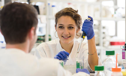 students in labs