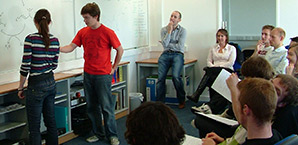 A group of students in a tutorial