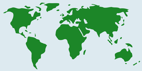 World map on Undergraduate and Postgraduate webpage