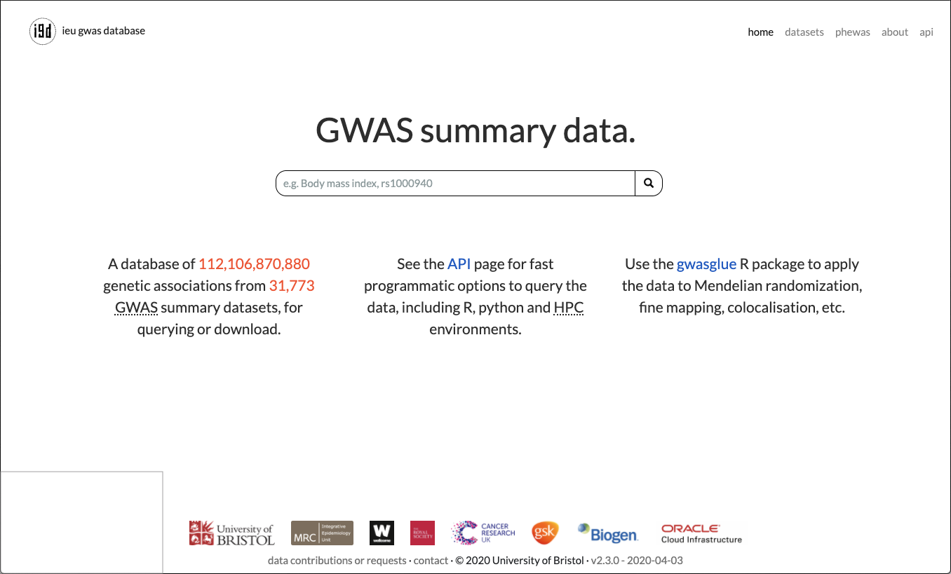 IEU GWAS database