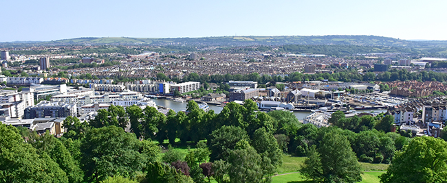 View of Bristol from Brandon Hill.