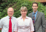 Some of the members of the expansion planning team: Professor Stephen Prime (left), Dr Jane Luker and Matthew Rodieck