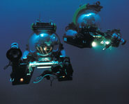 A pair of Deep Rover submersibles