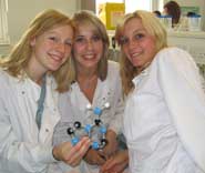 Students on a 2007 summer school experimenting in the Medical Sciences Teaching Labs