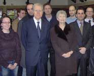 His Excellency Giancarlo Aragona (fourth from left) with staff and students from the Department of Italian