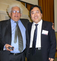 Lord Desai with Professor Yongjin Zhang, Director of the University's Centre for East Asian Studies