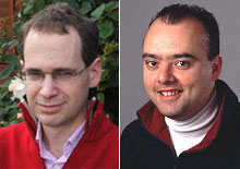 Award winners Professors Jeremy Harvey (left) and Dudley Shallcross