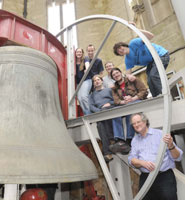Bell-ringers preparing for the big event on Sunday