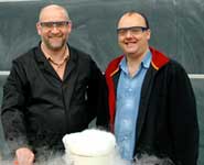 Tim Harrison, Bristol ChemLabs School Teacher Fellow (left) and Professor Dudley Shallcross, Bristol ChemLabS Outreach Director