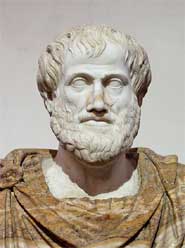 Marble bust of Aristotle. Roman copy after a Greek bronze original by Lysippus c. 330 BC.