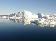A glacier off the coast of Greenland