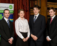 Image of the AviFilter team: (from left to right) Chris, Rebecca, Daniel, Graham.
