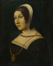 Unknown woman, formerly known as Margaret Tudor (1489-1541) by an unknown artist