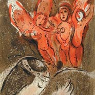 Marc Chagall, Sarah & The Angels (1960) Original Lithograph