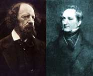 Alfred, Lord Tennyson (left) and Arthur Henry Hallam