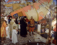 Ernest Board, ‘The Departure of John and Sebastian Cabot from Bristol on their First Voyage of Discovery in 1497’ (1906)