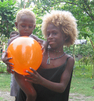 Image of blonde Solomon Islanders