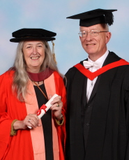 Professor Mary Beard with orator Professor Bob Fowler
