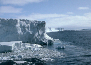 The calving front of the Filchner Ice Shelf, Antarctica