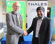 Professor Chris Firth, Chief Scientist for Thales UK [left] with Professor Nishan Canagarajah, Dean of Engineering