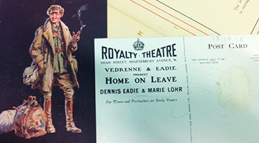 Image of a playbill for 'Home on Leave' 