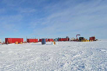 Image of the WISSARD project's drill site on the West Antarctic Ice Sheet