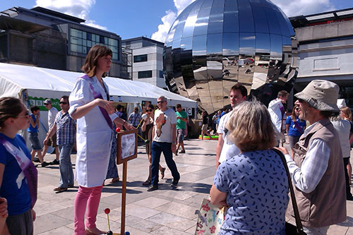 Image of Bristol's Soapbox Science event in 2014