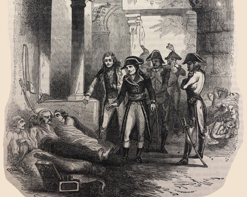 illustration depicting black plague victims