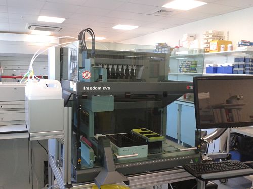 Tecan robot used for automated DNA Extraction
