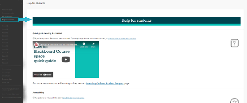 Help for Students tab in DEO Template 2021 Screenshot