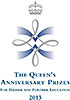The Queen's Anniversary Prizes logo, select to go to the website.