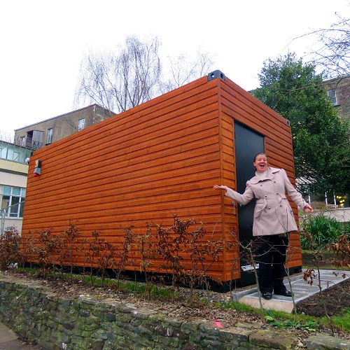 Caroline Wynn with Shipping Container - Source Garden Cafe