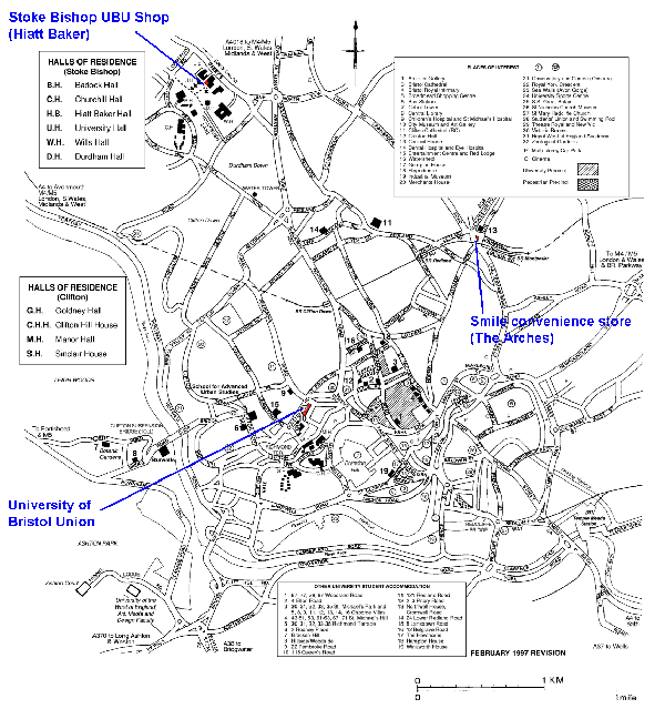 Map of pick-up locations