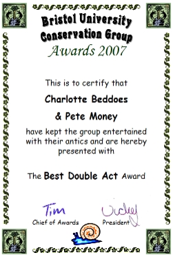 Award 
certificate