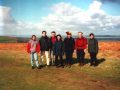 Some Explorers stand to attention in the fine spring weather on the Gower Peninsula