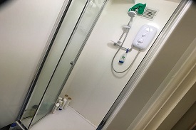 A shower cubicle.