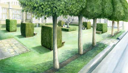 Artist's impression of the centenary garden
