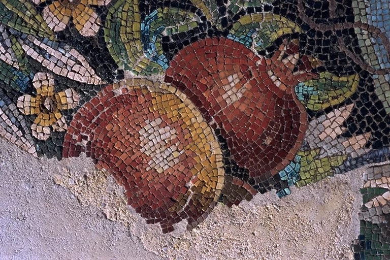 A mosaic floor found at the Tel Dor archaeological site.
