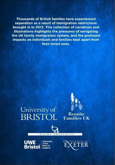 An image of the back cover of the 'Kept Apart' book