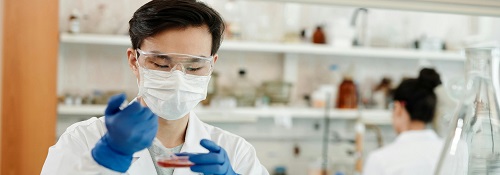 Man Doing A Sample Test In The Laboratory