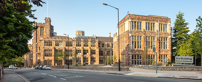 Image of the front of the Fry Building