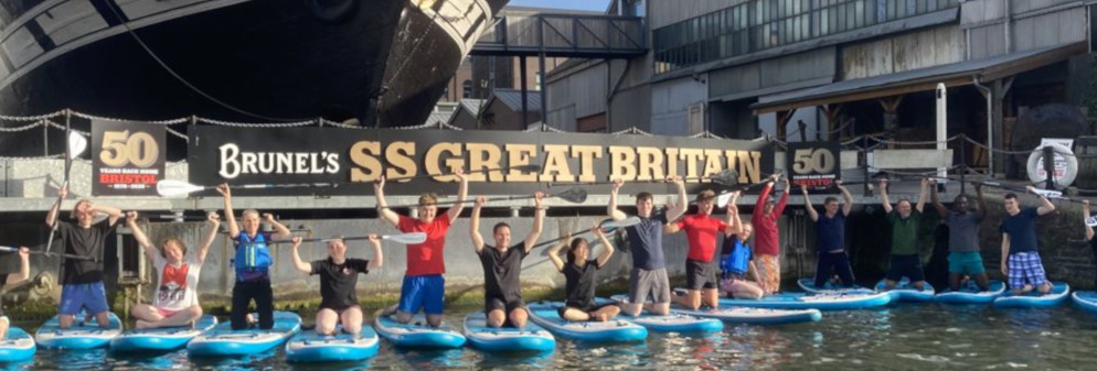 CDT Students and Staff paddle boarding, Induction week, September 2021
