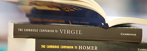 Book spines of Virgil and Homer